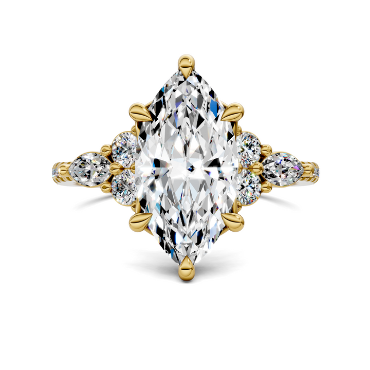 Eileen Round and Marquise Cluster Ring Setting