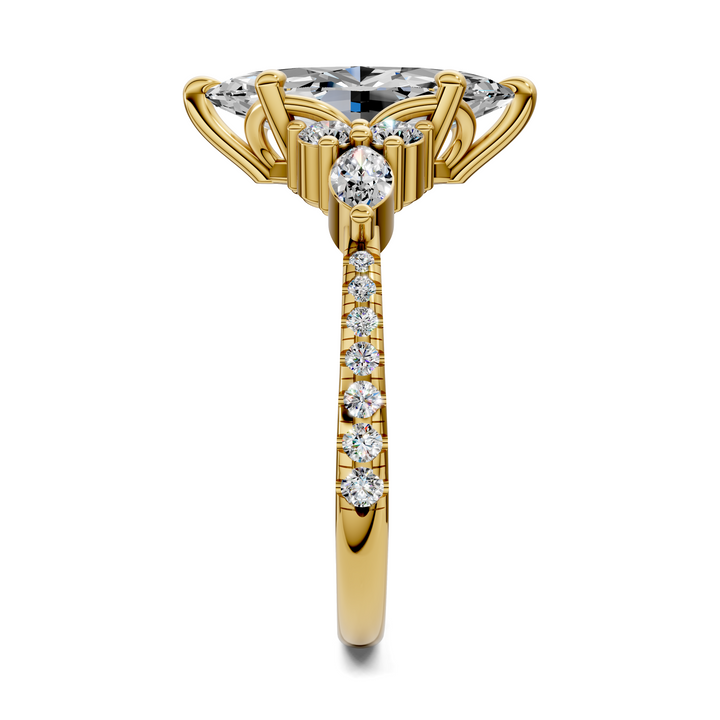 Eileen Round and Marquise Cluster Ring Setting