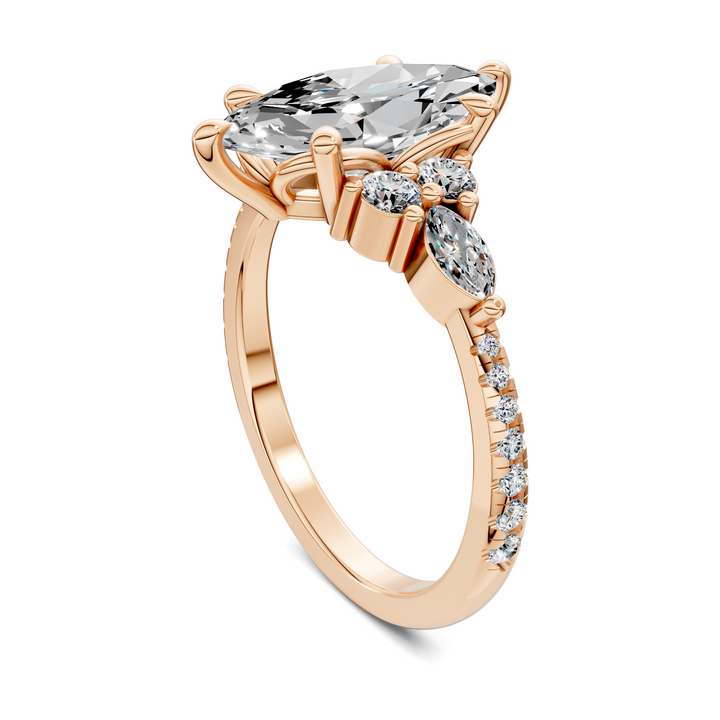 Eileen Round and Marquise Cluster Ring