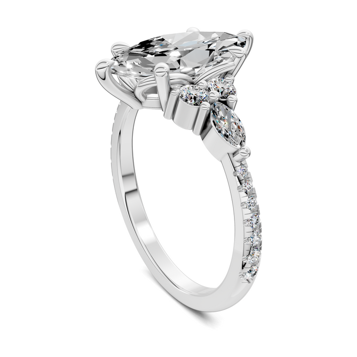 Eileen Round and Marquise Cluster Ring