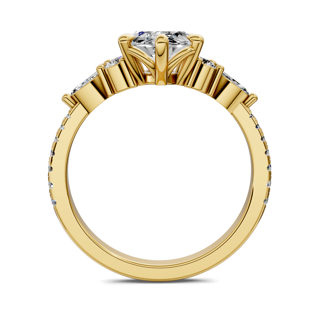 Eileen Round and Marquise Cluster Ring Setting