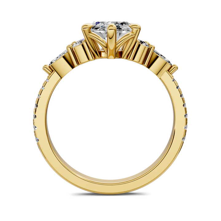 Eileen Round and Marquise Cluster Ring