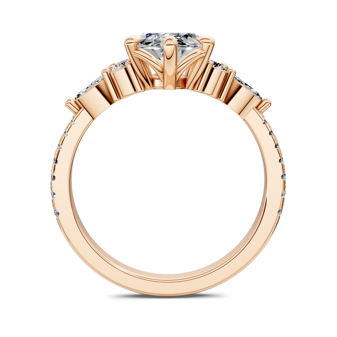 Eileen Round and Marquise Cluster Ring