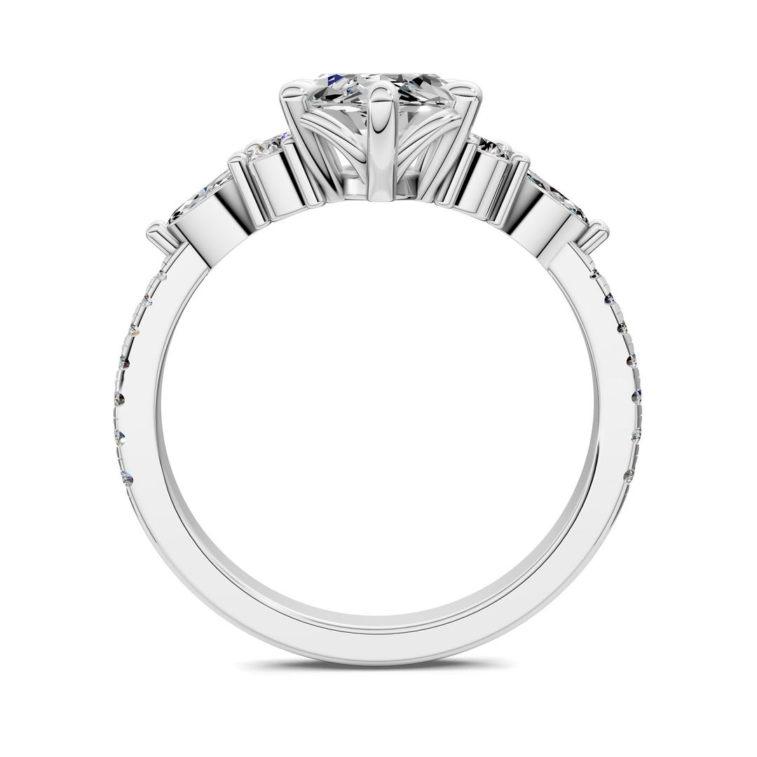 Eileen Round and Marquise Cluster Ring