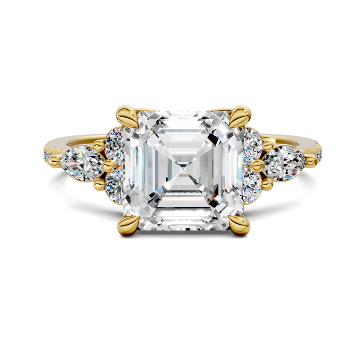 Eileen Round and Marquise Cluster Ring Setting
