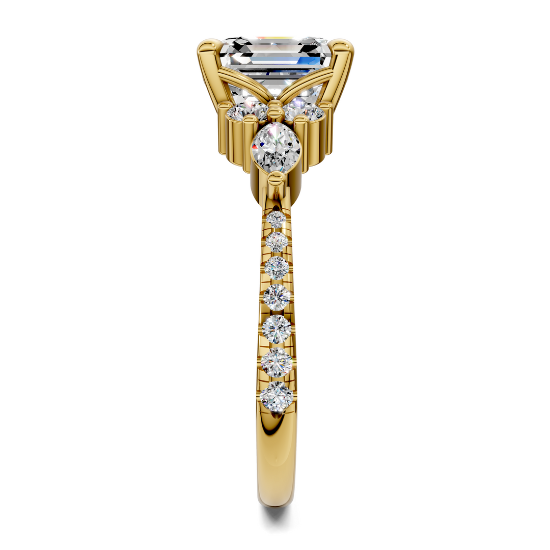 Eileen Round and Marquise Cluster Ring
