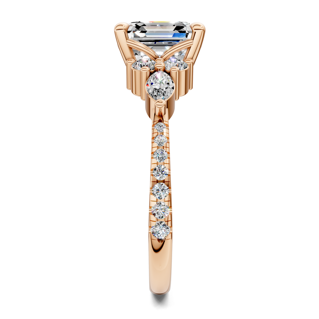 Eileen Round and Marquise Cluster Ring Setting