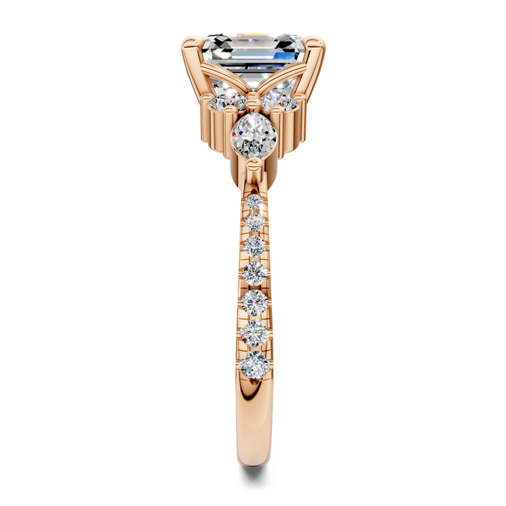 Eileen Round and Marquise Cluster Ring Setting