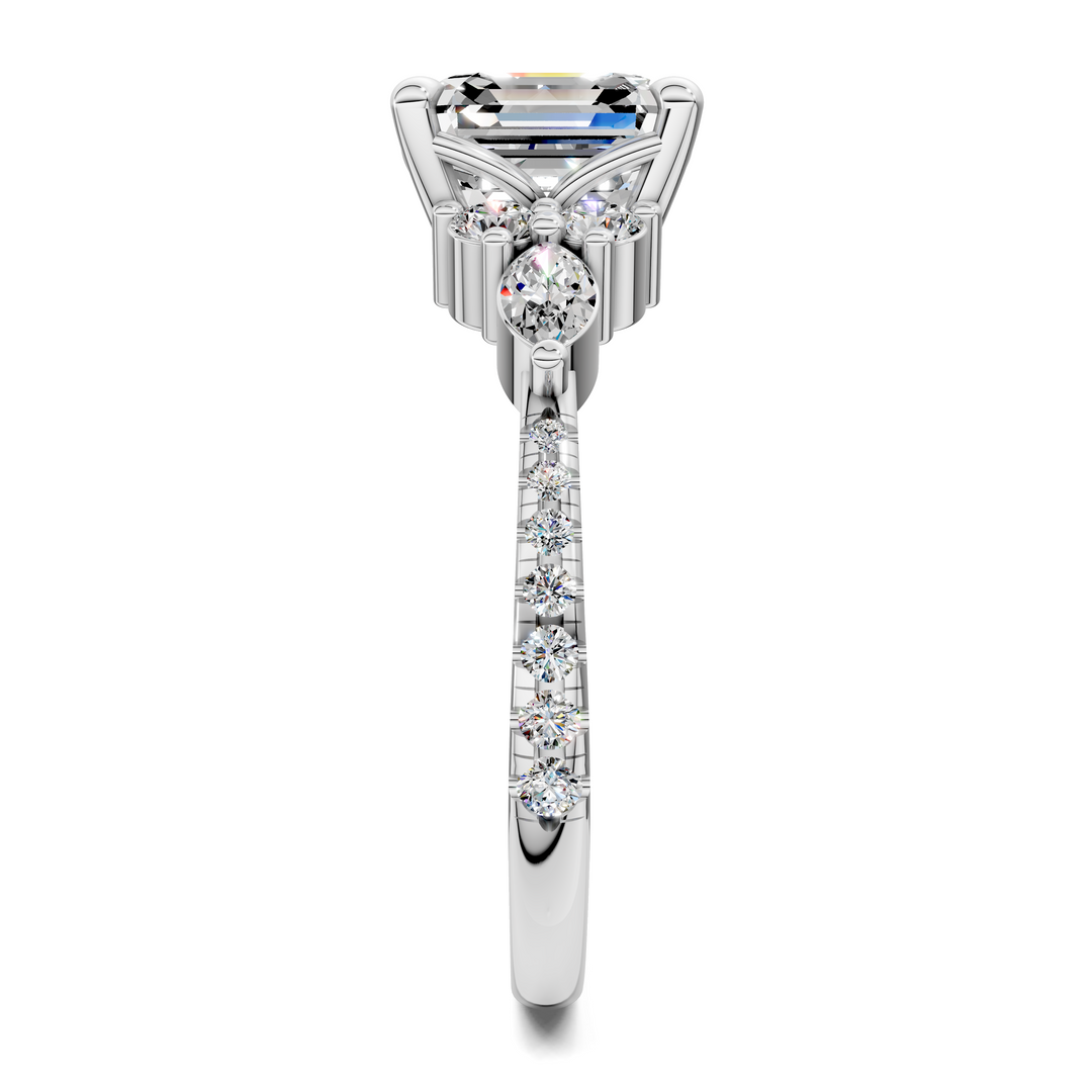 Eileen Round and Marquise Cluster Ring