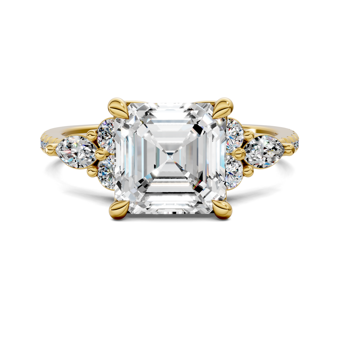Eileen Round and Marquise Cluster Ring