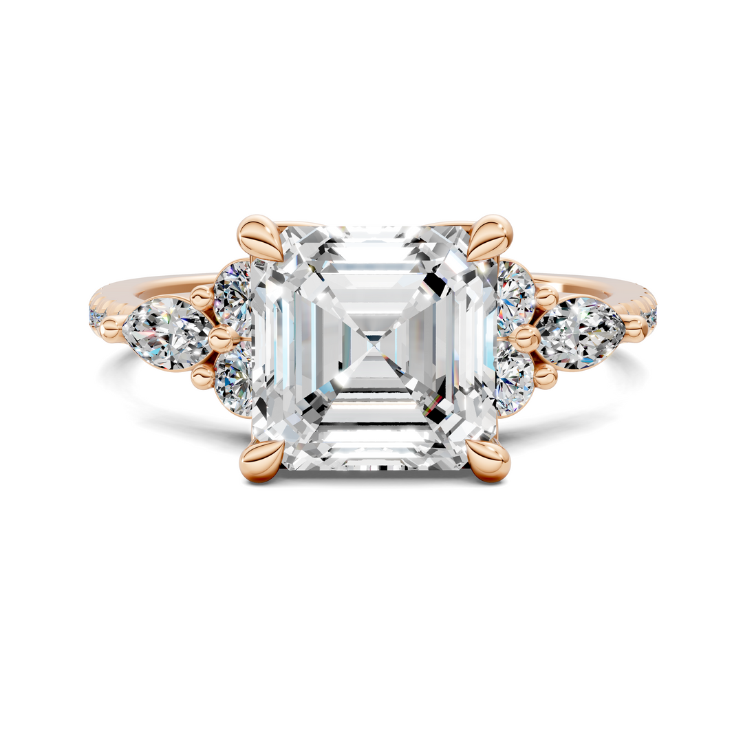 Eileen Round and Marquise Cluster Ring