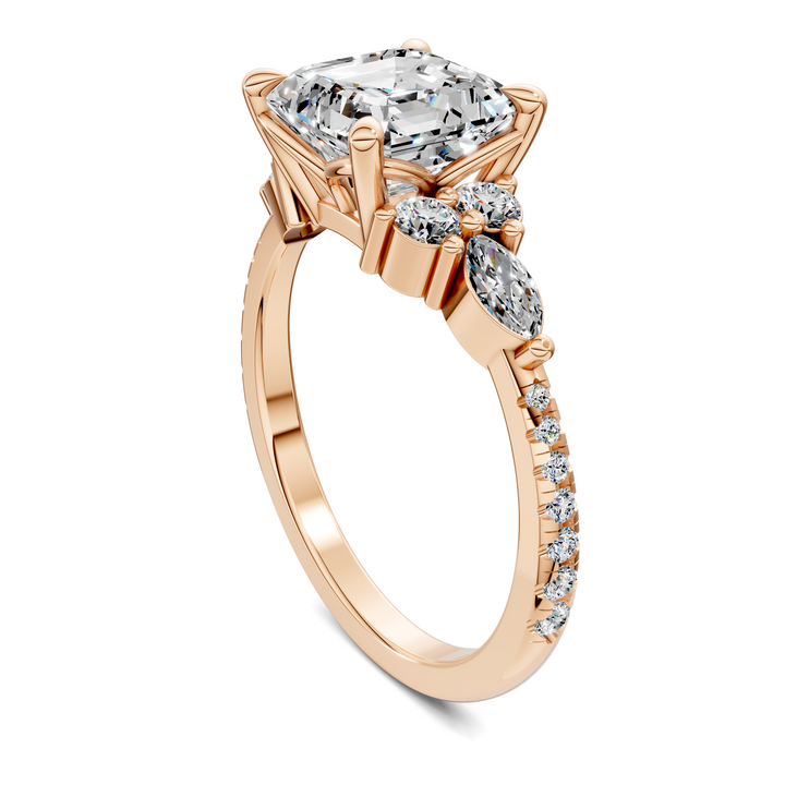 Eileen Round and Marquise Cluster Ring