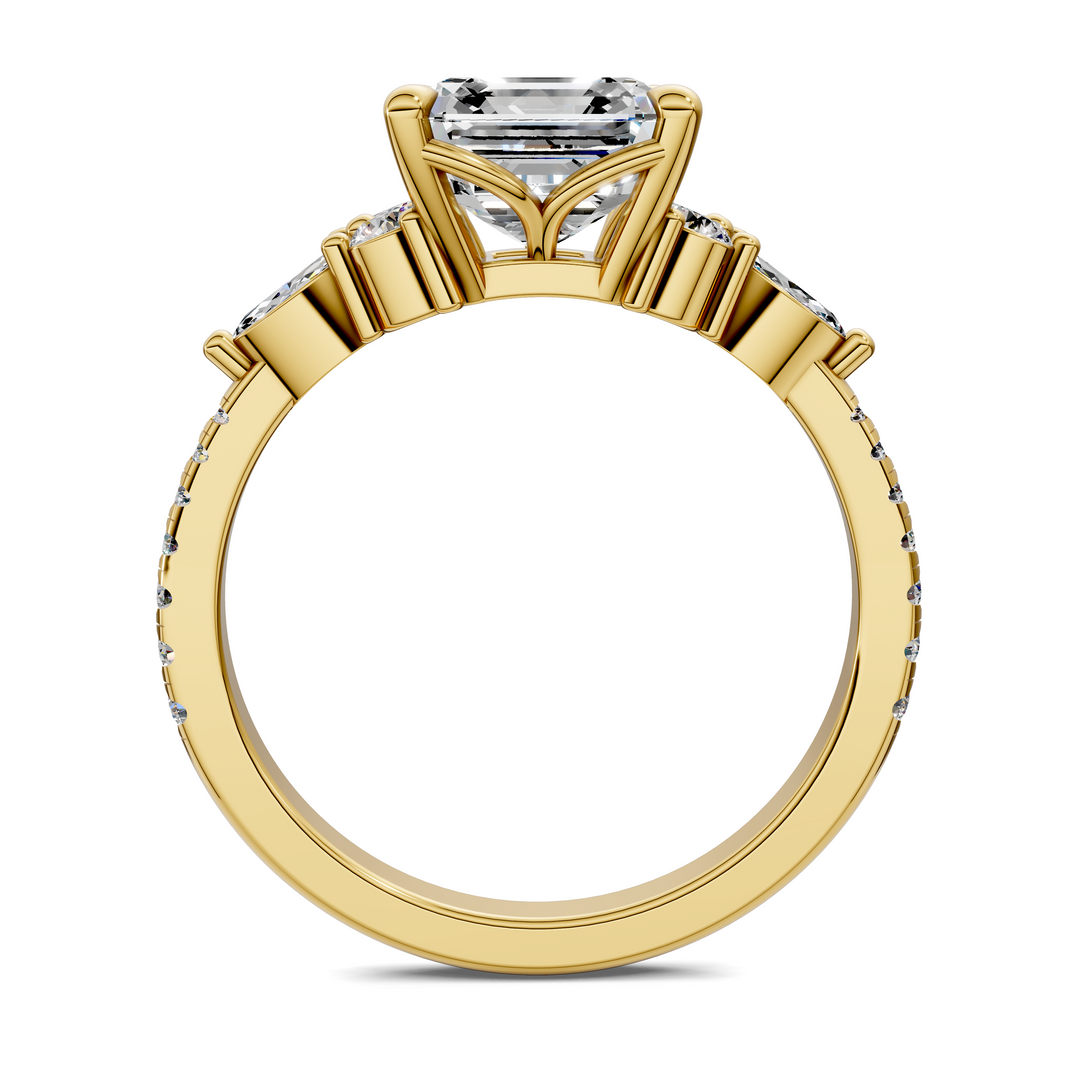 Eileen Round and Marquise Cluster Ring Setting