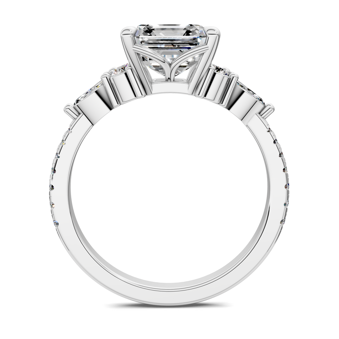 Eileen Round and Marquise Cluster Ring