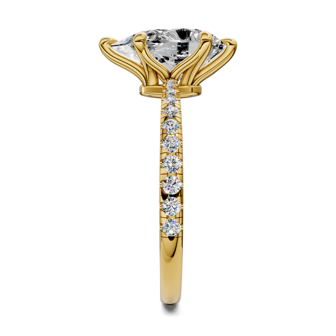 Connie Floral Basket Pavé Ring