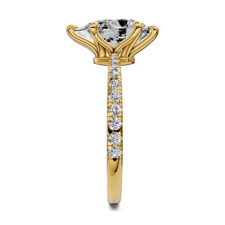 Connie Floral Basket Pavé Ring