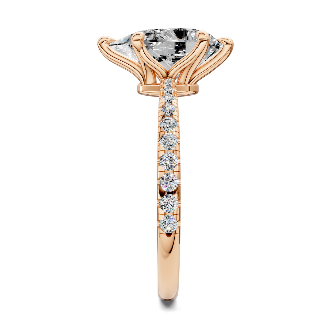 Connie Floral Basket Pavé Ring Setting