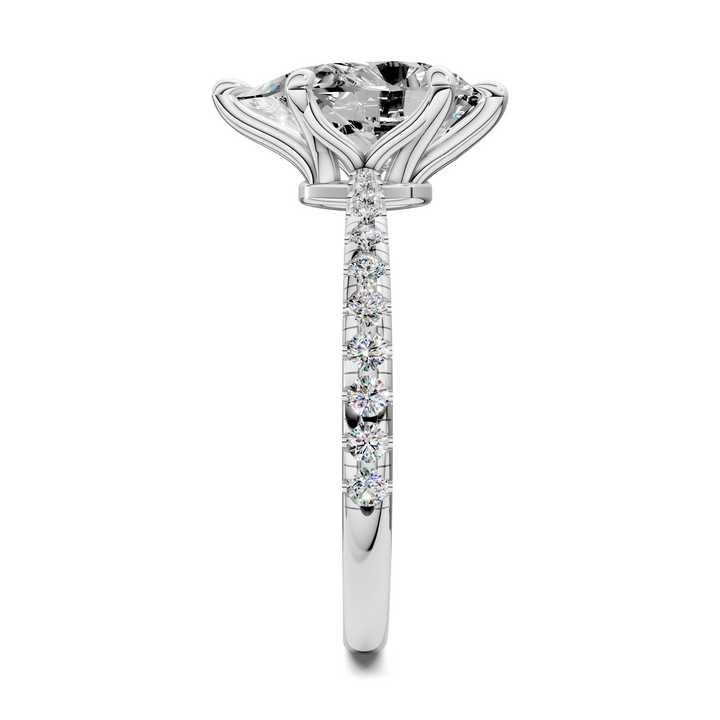 Connie Floral Basket Pavé Ring