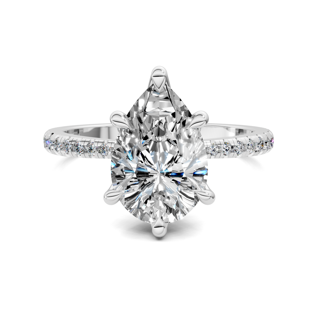 Connie Floral Basket Pavé Ring
