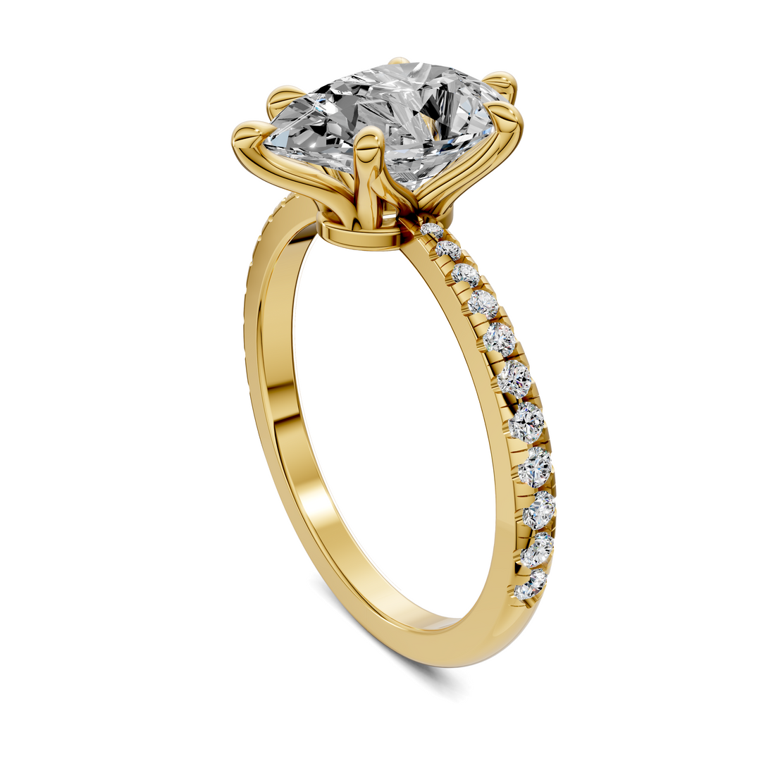 Connie Floral Basket Pavé Ring