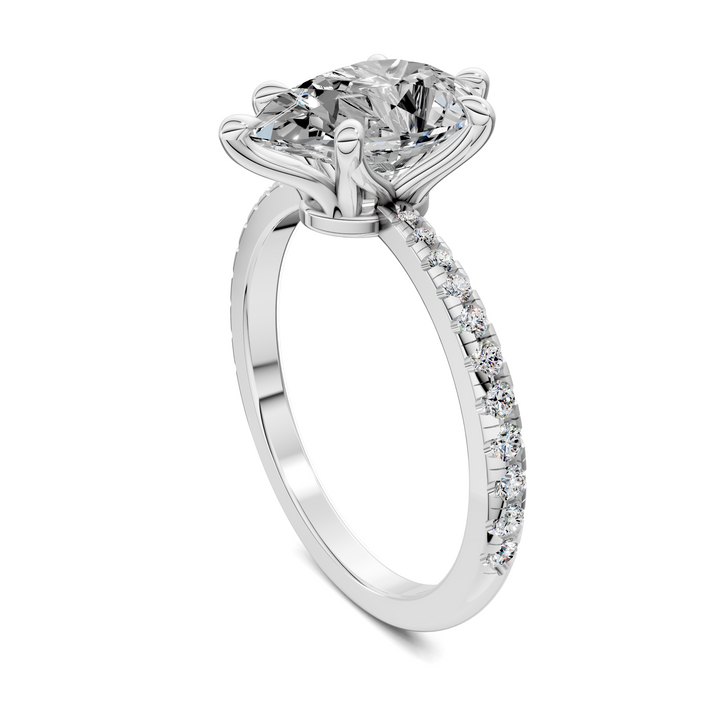 Connie Floral Basket Pavé Ring Setting