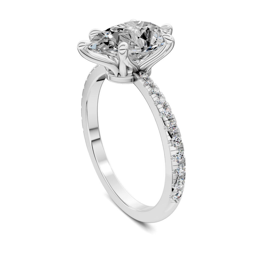 Connie Floral Basket Pavé Ring