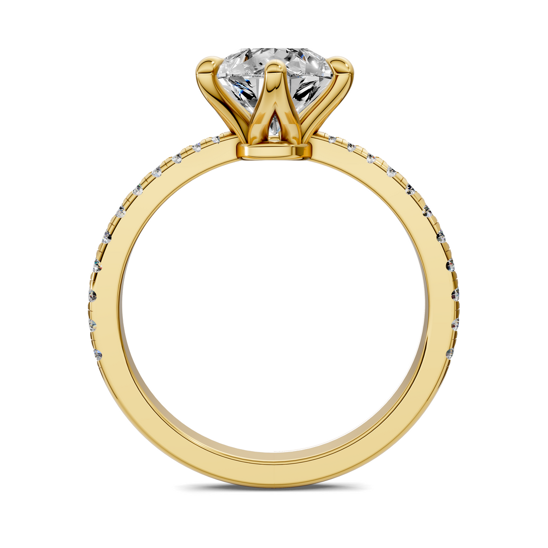 Connie Floral Basket Pavé Ring Setting