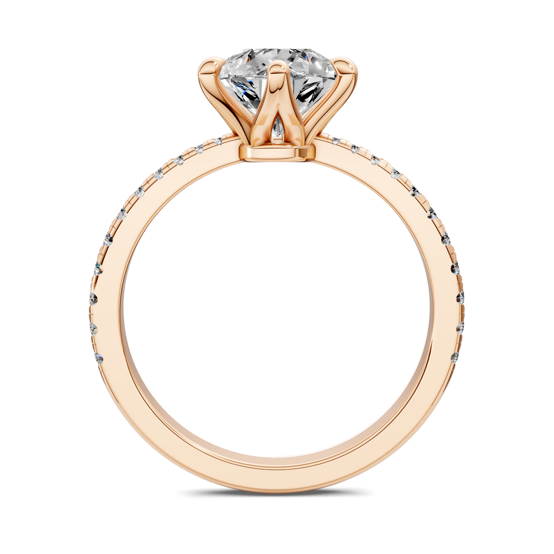 Connie Floral Basket Pavé Ring