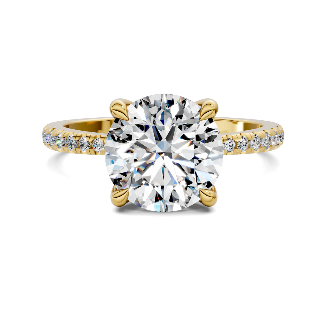 Connie Floral Basket Pavé Ring Setting
