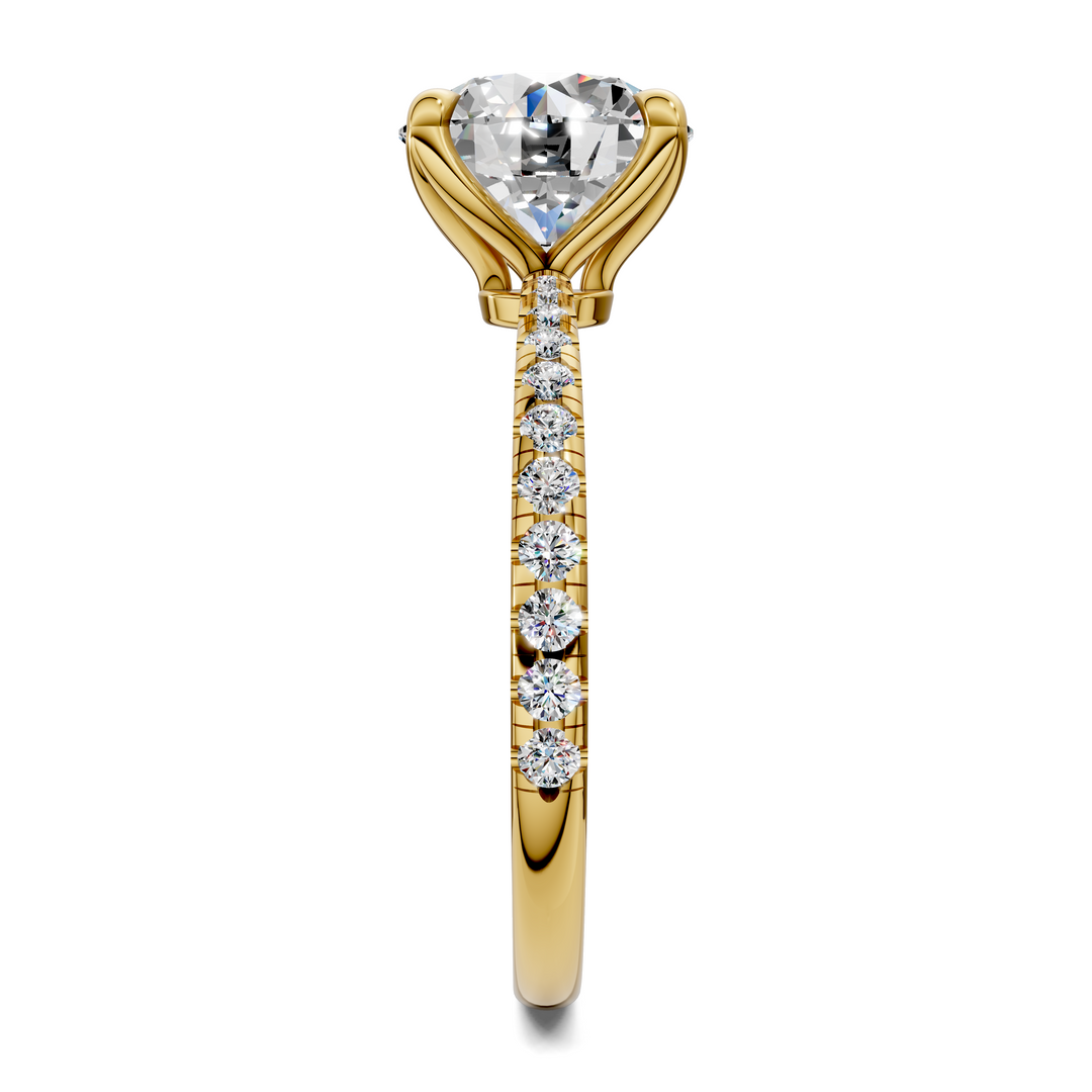 Connie Floral Basket Pavé Ring Setting