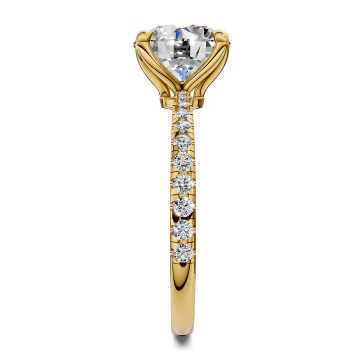 Connie Floral Basket Pavé Ring Setting