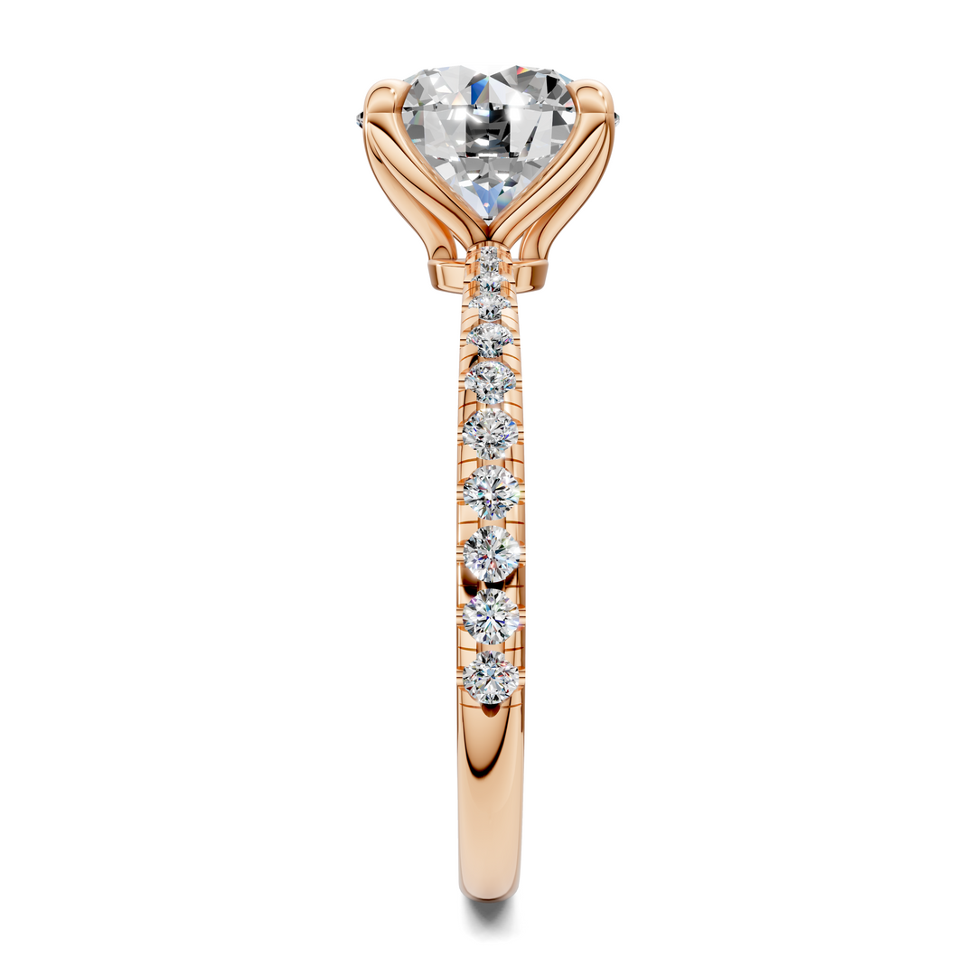 Connie Floral Basket Pavé Ring Setting
