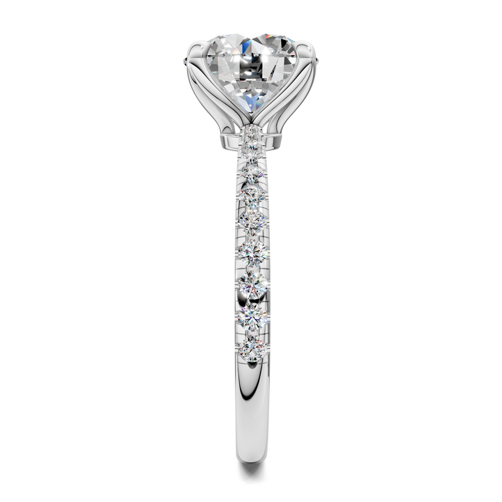 Connie Floral Basket Pavé Ring Setting