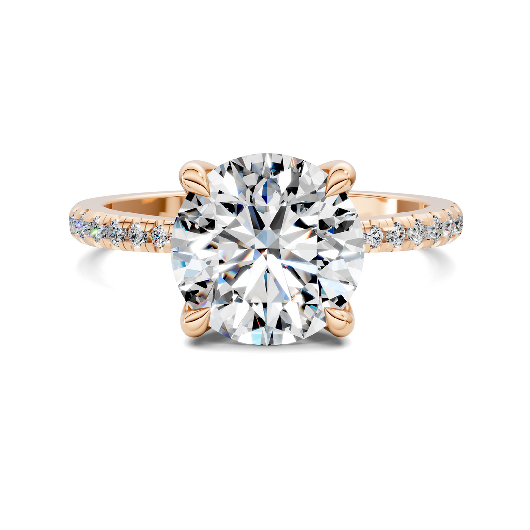 Connie Floral Basket Pavé Ring Setting