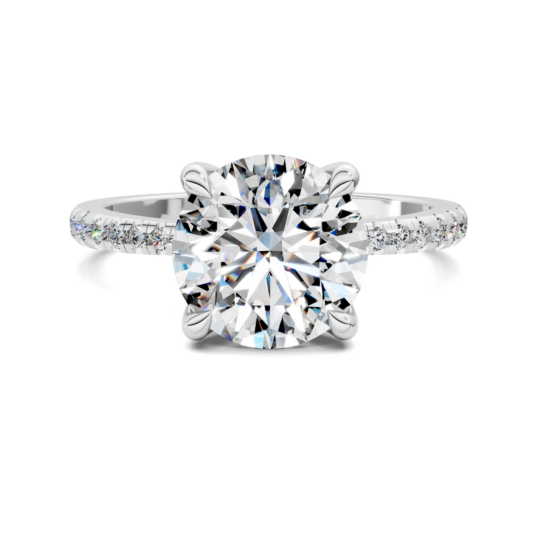 Connie Floral Basket Pavé Ring