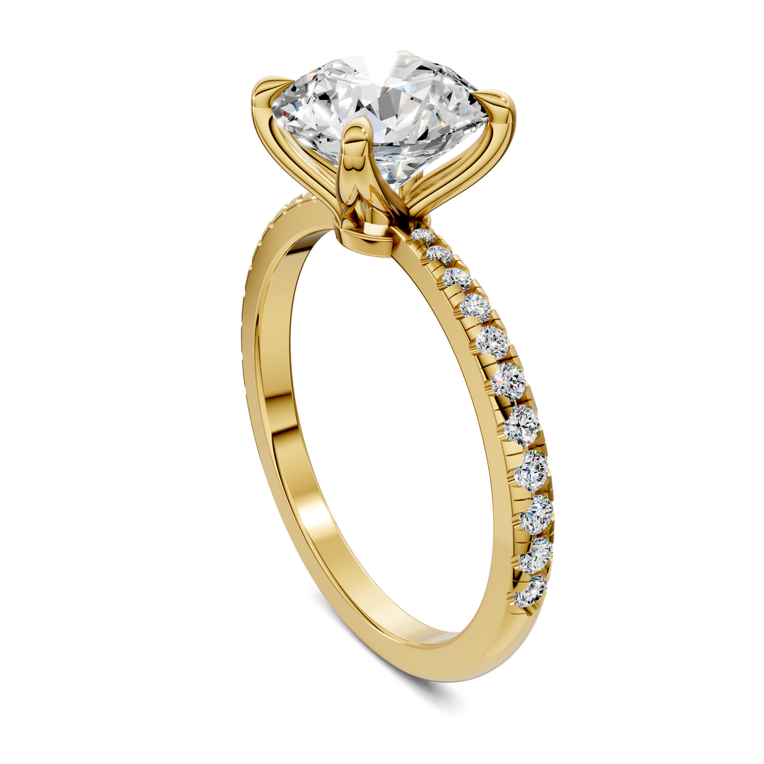 Connie Floral Basket Pavé Ring