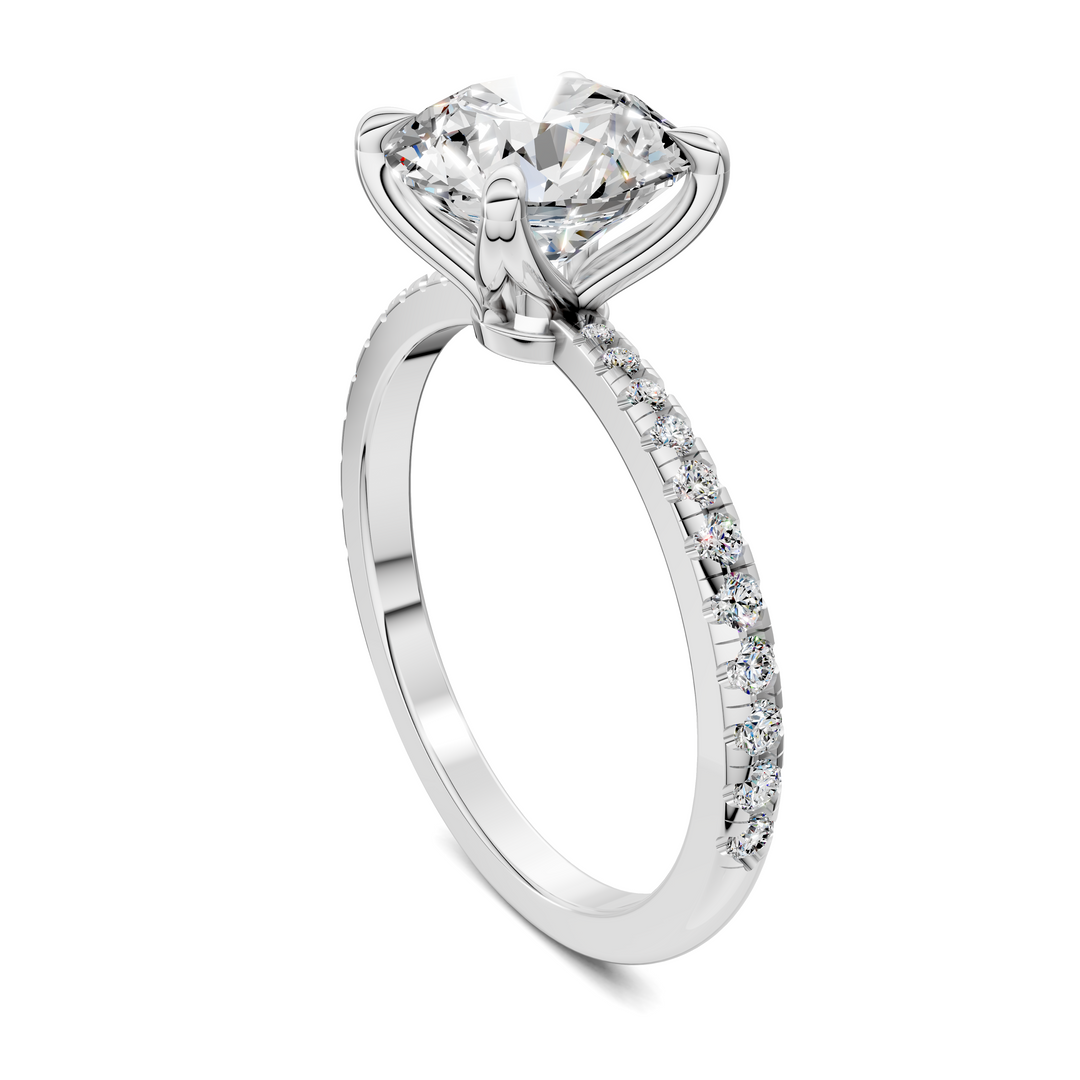 Connie Floral Basket Pavé Ring Setting