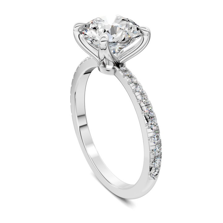 Connie Floral Basket Pavé Ring Setting