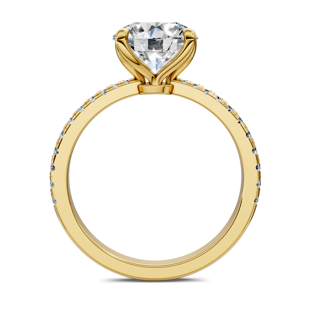 Connie Floral Basket Pavé Ring