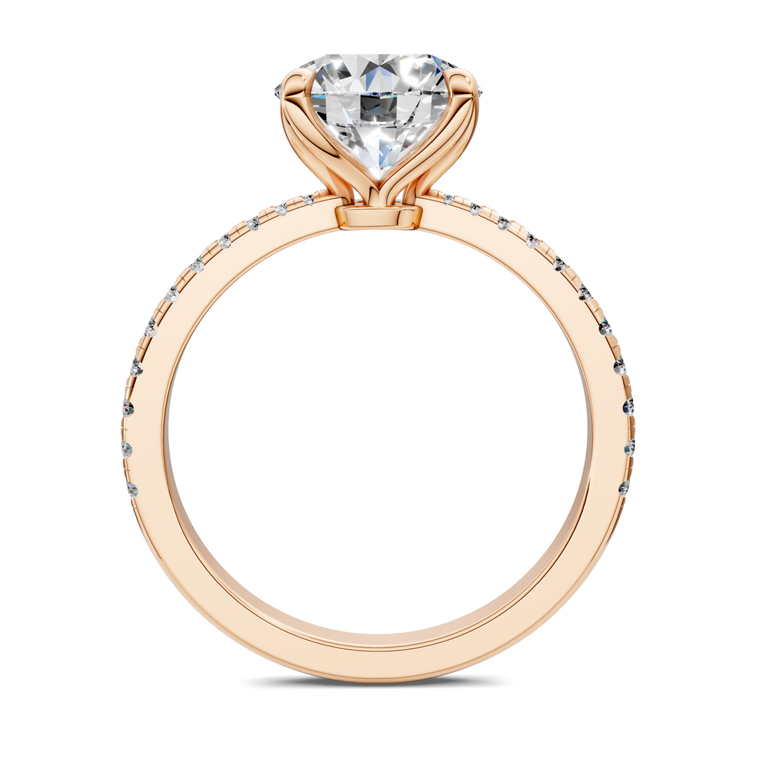 Connie Floral Basket Pavé Ring Setting