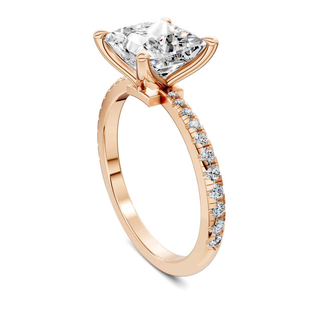 Connie Floral Basket Pavé Ring