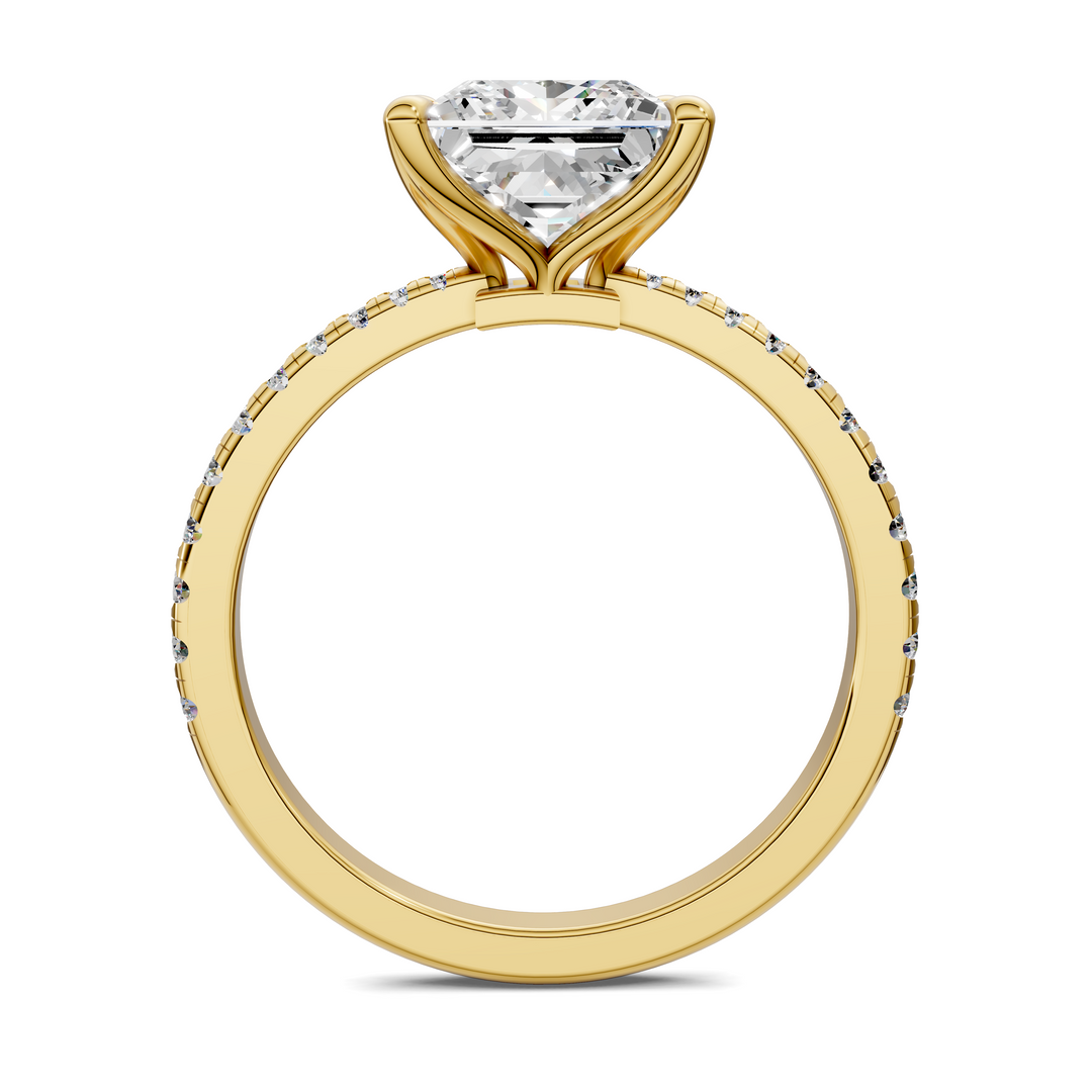Connie Floral Basket Pavé Ring Setting
