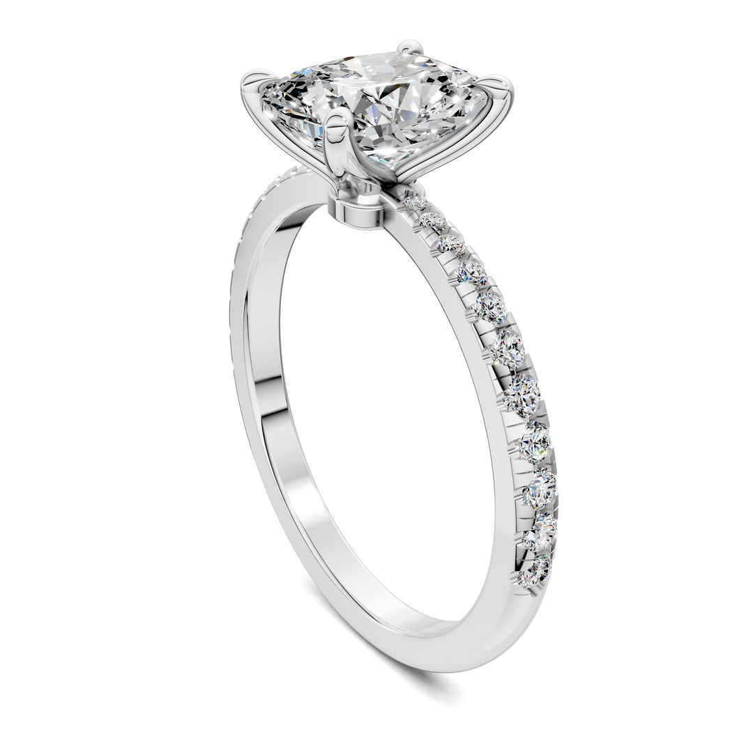 Connie Floral Basket Pavé Ring Setting