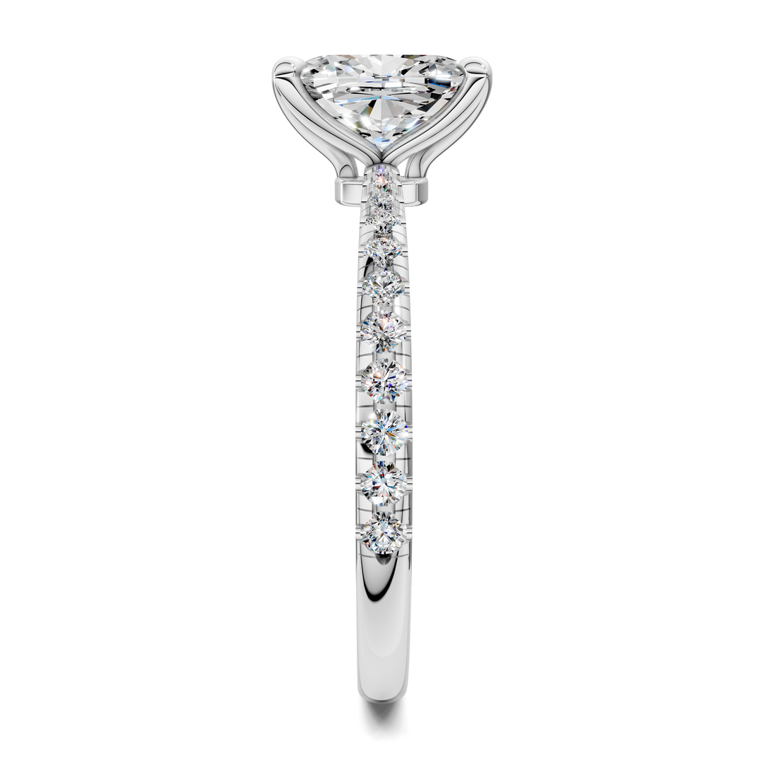 Connie Floral Basket Pavé Ring Setting