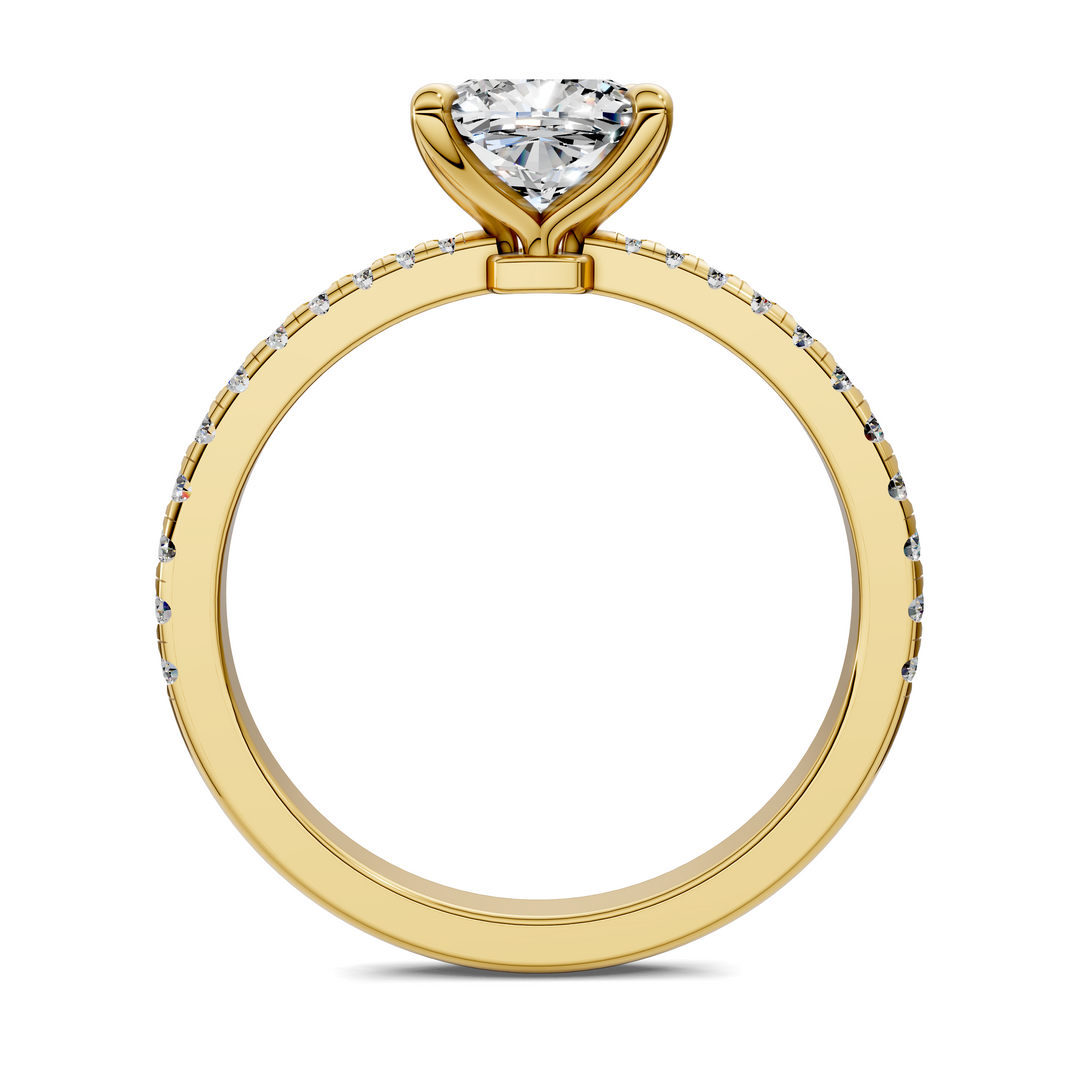 Connie Floral Basket Pavé Ring Setting