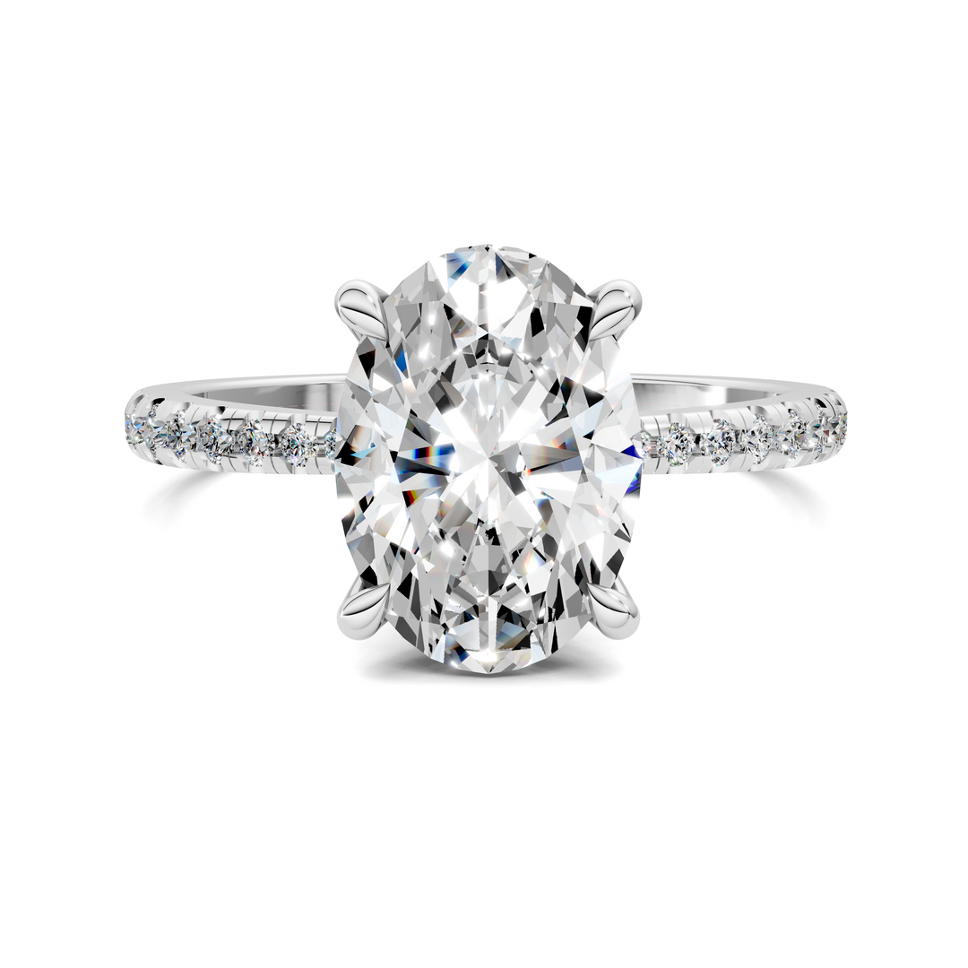 Connie Floral Basket Pavé Ring