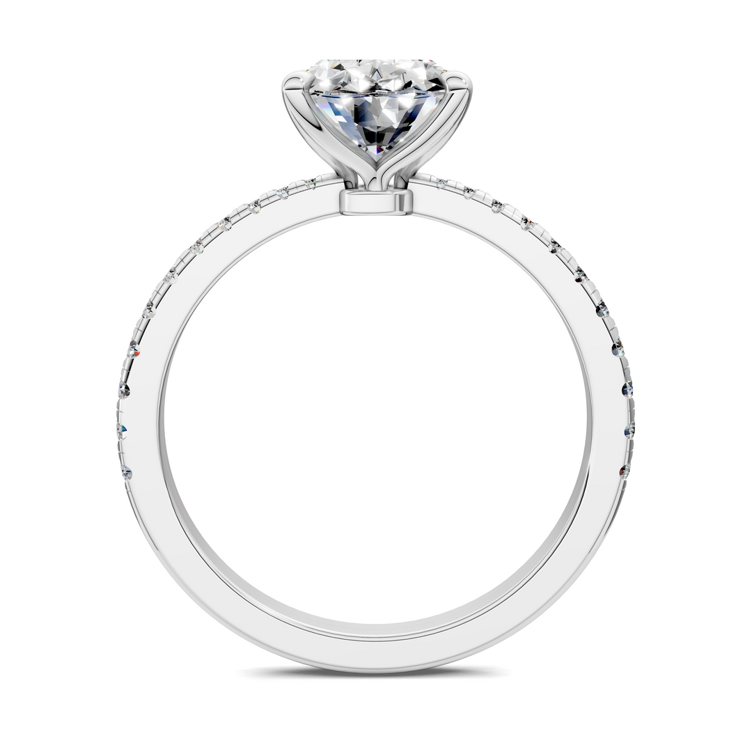 Connie Floral Basket Pavé Ring