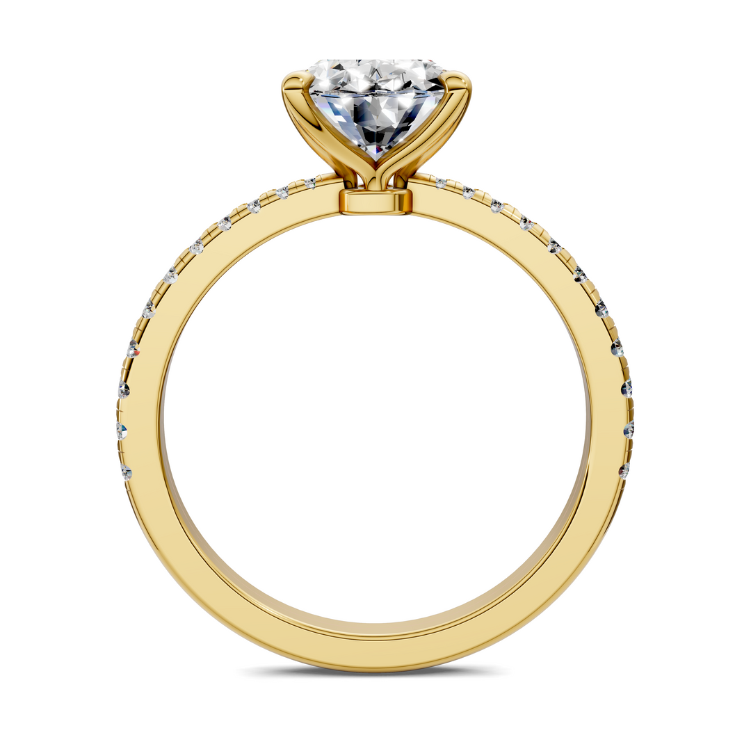 Connie Floral Basket Pavé Ring