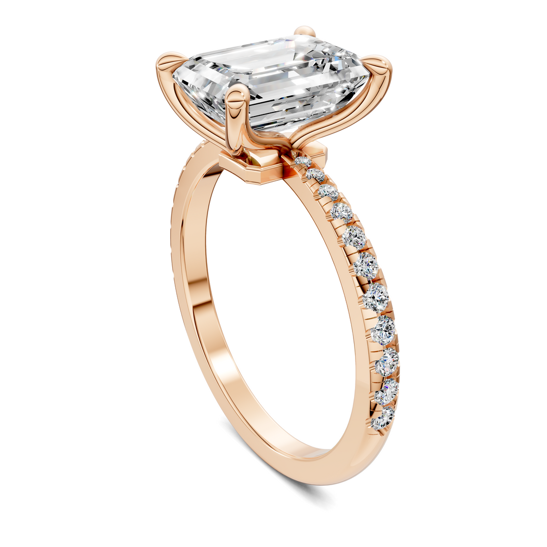 Connie Floral Basket Pavé Ring
