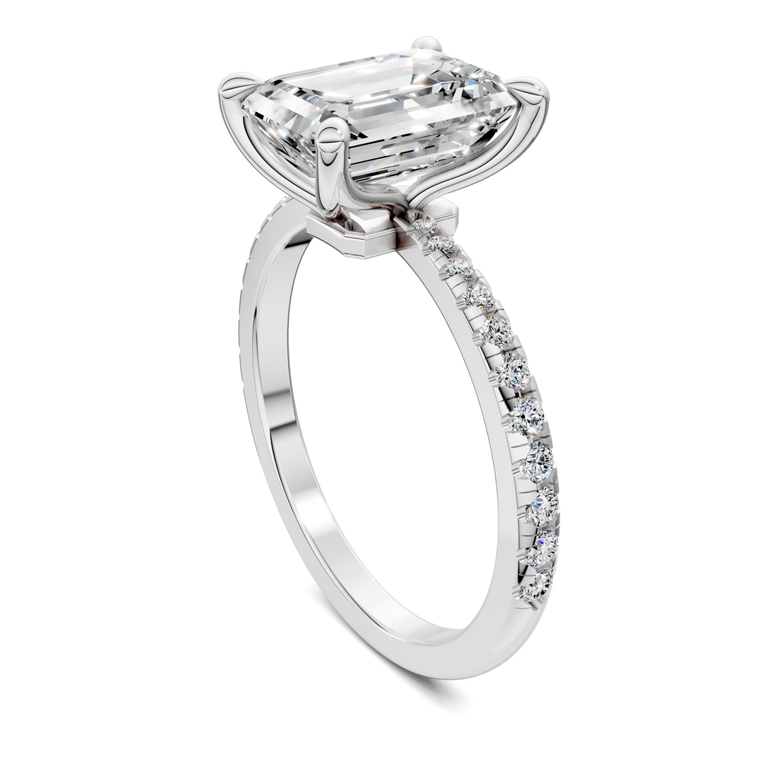 Connie Floral Basket Pavé Ring